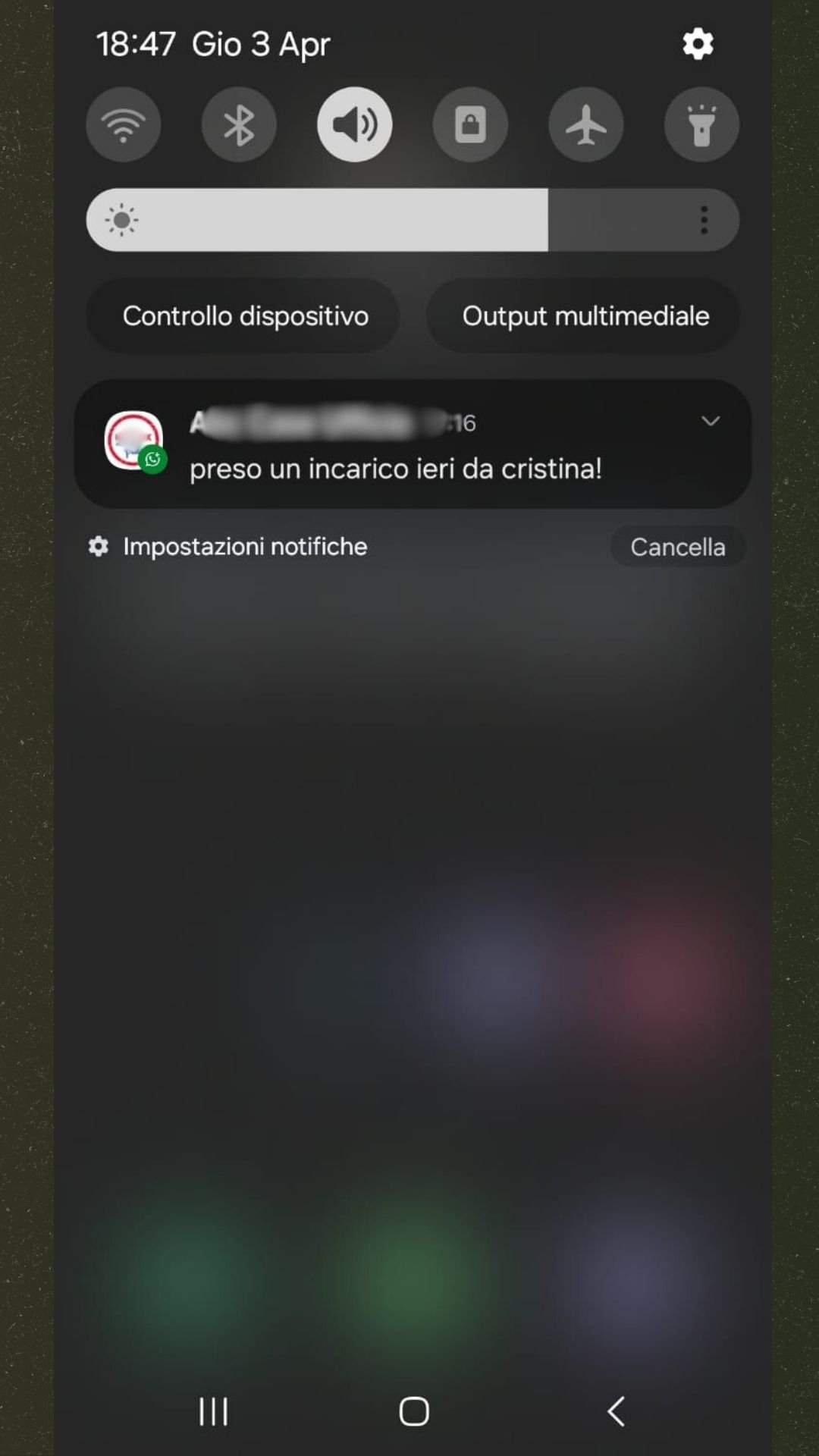 Notifica incarico