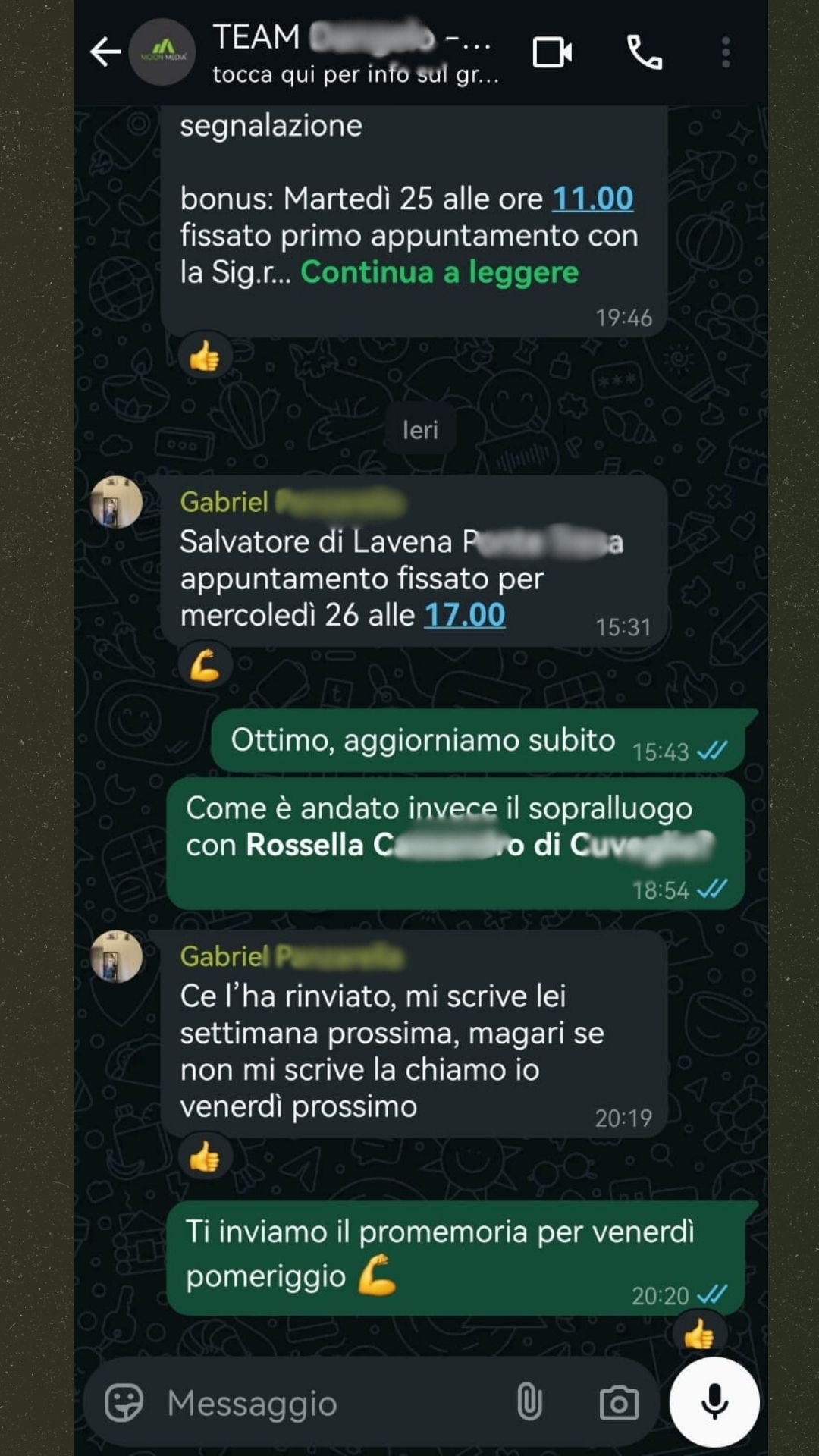 Appuntamenti presi